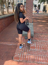 Load image into Gallery viewer, Sporty Black Romper
